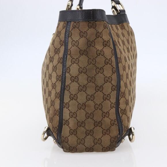 GUCCI GG Canvas Abbey Tote Bag Beige Gold - Picture 5 of 13